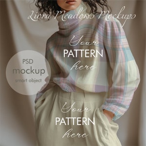 Fabric mockup, Top and Bottom, PSD with smart object, editable PSD file