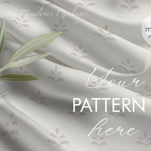 Fabric pattern mockup, PSD with smart object, Textile mockup, editable psd