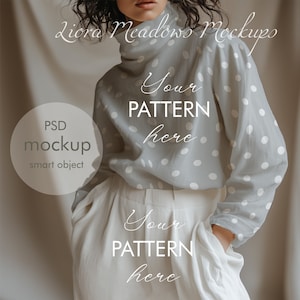2 Fabric Patterns Mockup PSD with Smart Object Editable PSD File Fabric Display Textile Showcase Two Patterns Mockup Textile Template Design