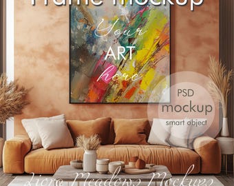 Framemodel canvasmodel kunstmodel grootschalig canvasmodel grootschalig kunstmodel PSD-bestand met slim object Kunstweergave op grote schaal