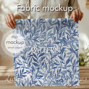Fabric Mockup, PSD with smart object, pattern showcase fabric display pattern mockup editable mockup textile mockup pattern design fabrics