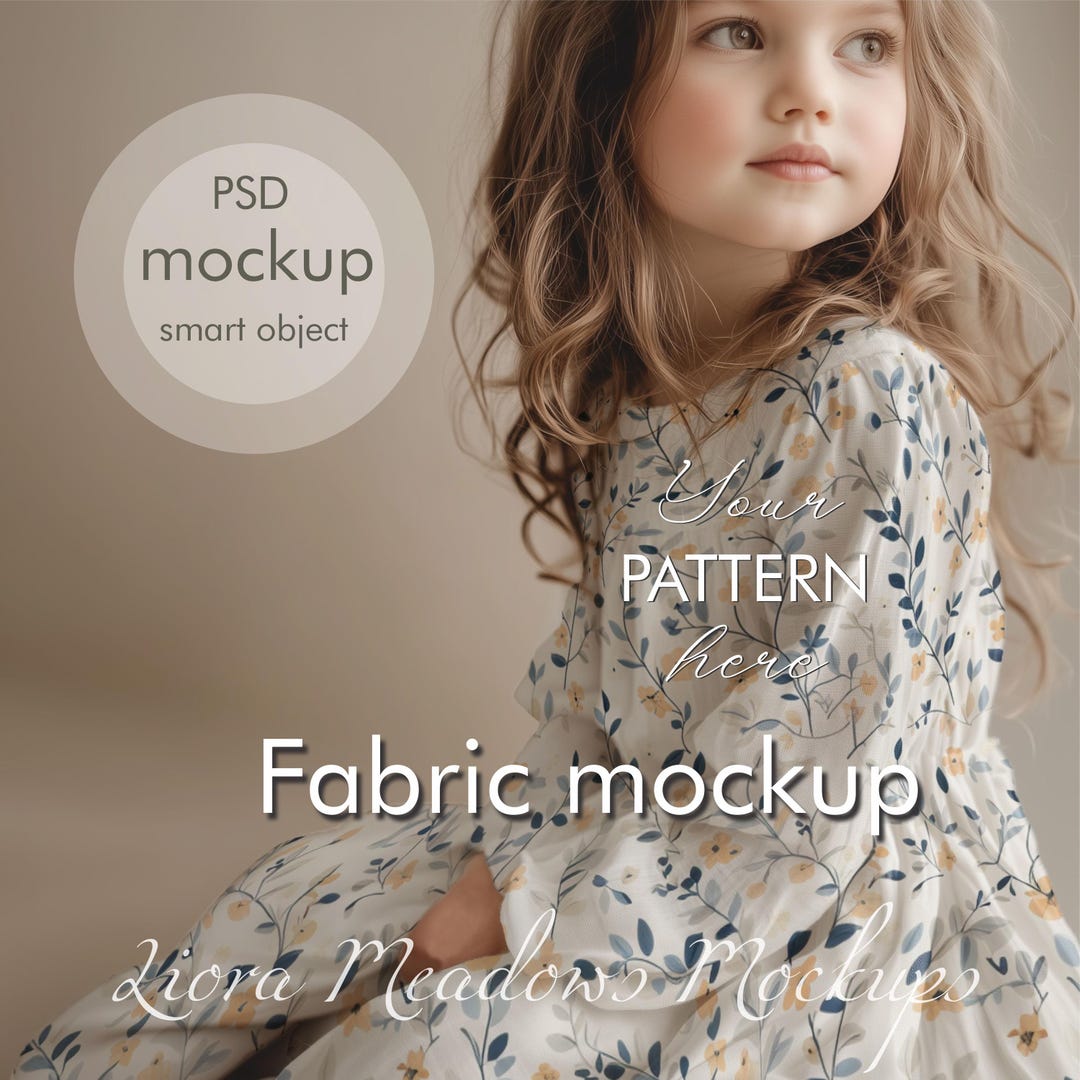 Dress Mockup PSD With Smart Object Pattern Display Textile Pattern ...
