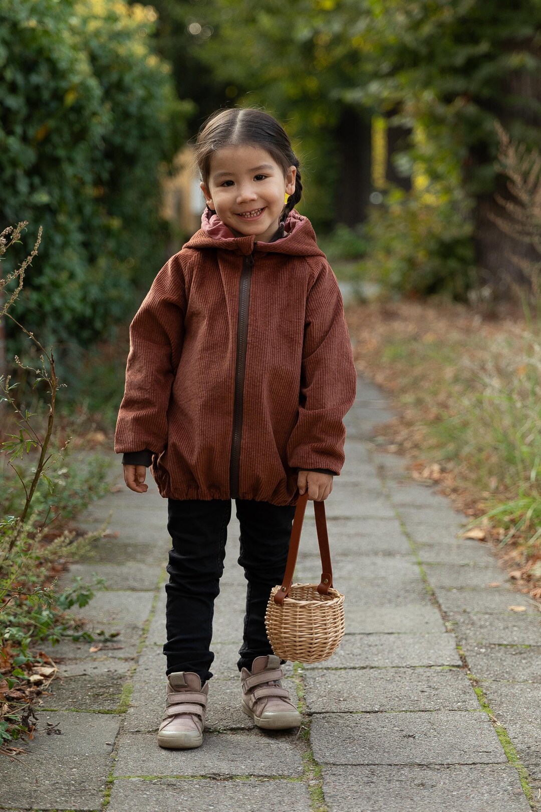Veste en velours côtelé, veste bomber pour enfants en plusieurs