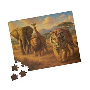 Wildlife Safari Puzzle (110, 252, 520, 1014-piece) - Animal Lovers, Home Entertainment, Family Fun, Gift for Nature Enthusiasts, Puzzle