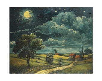 Van Gogh Style Landscape Puzzle: 1000 Piece Art Challenge