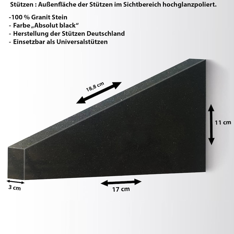 Urn gravestone, gravestone, large selection of motifs, granite with engraving, with and without supports, grave decoration, grave slab, inscription, recumbent stone N07-N27 image 8