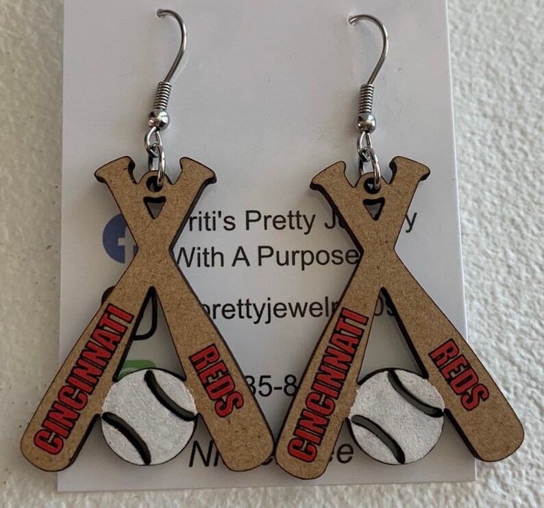 Baseball Earrings SVG Only Can Add Team Name Etsy