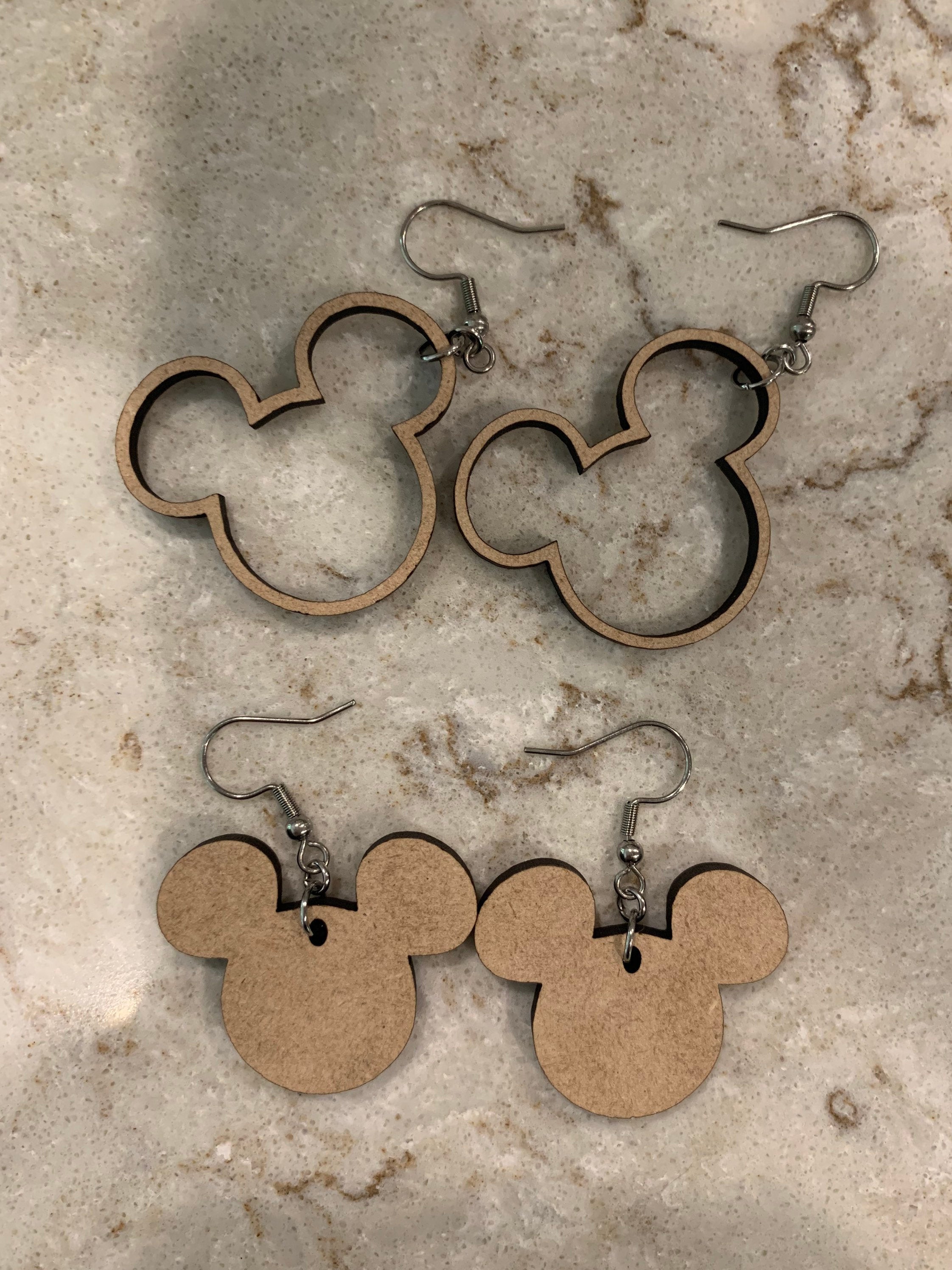 Lot Boucles D'oreilles + Collier Mickey Mouse - Disney - Neuf Avec étiquette