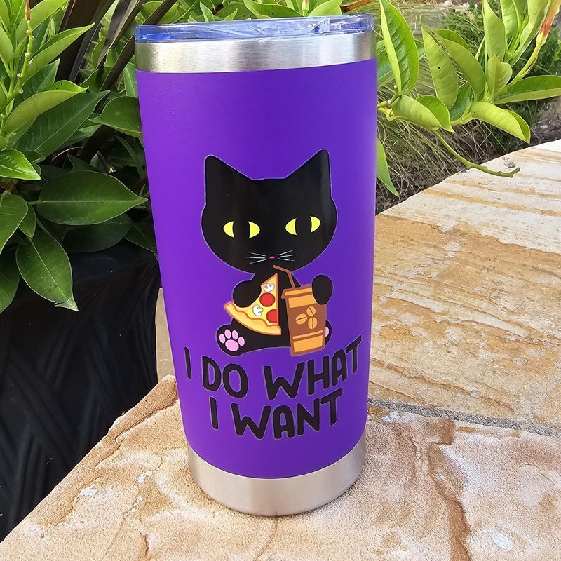 Funny Insulated Travel Mug - 40oz Cat Humor