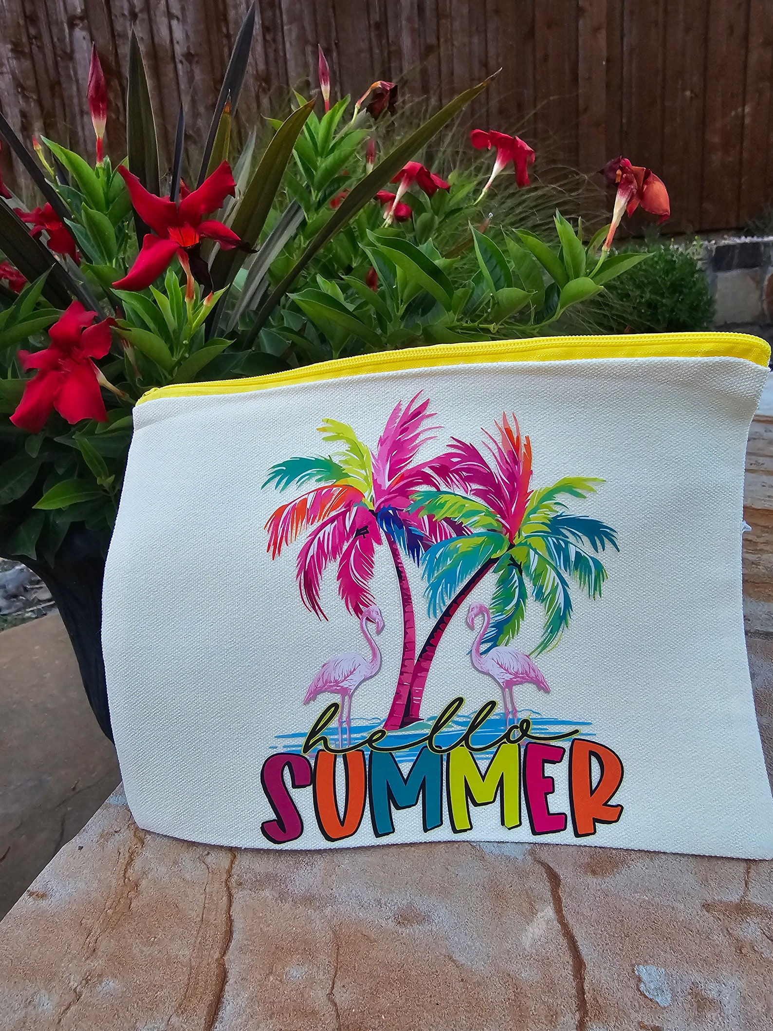 Hello Summer Back to School Multipurpose Canvas Pencil Pouch ...