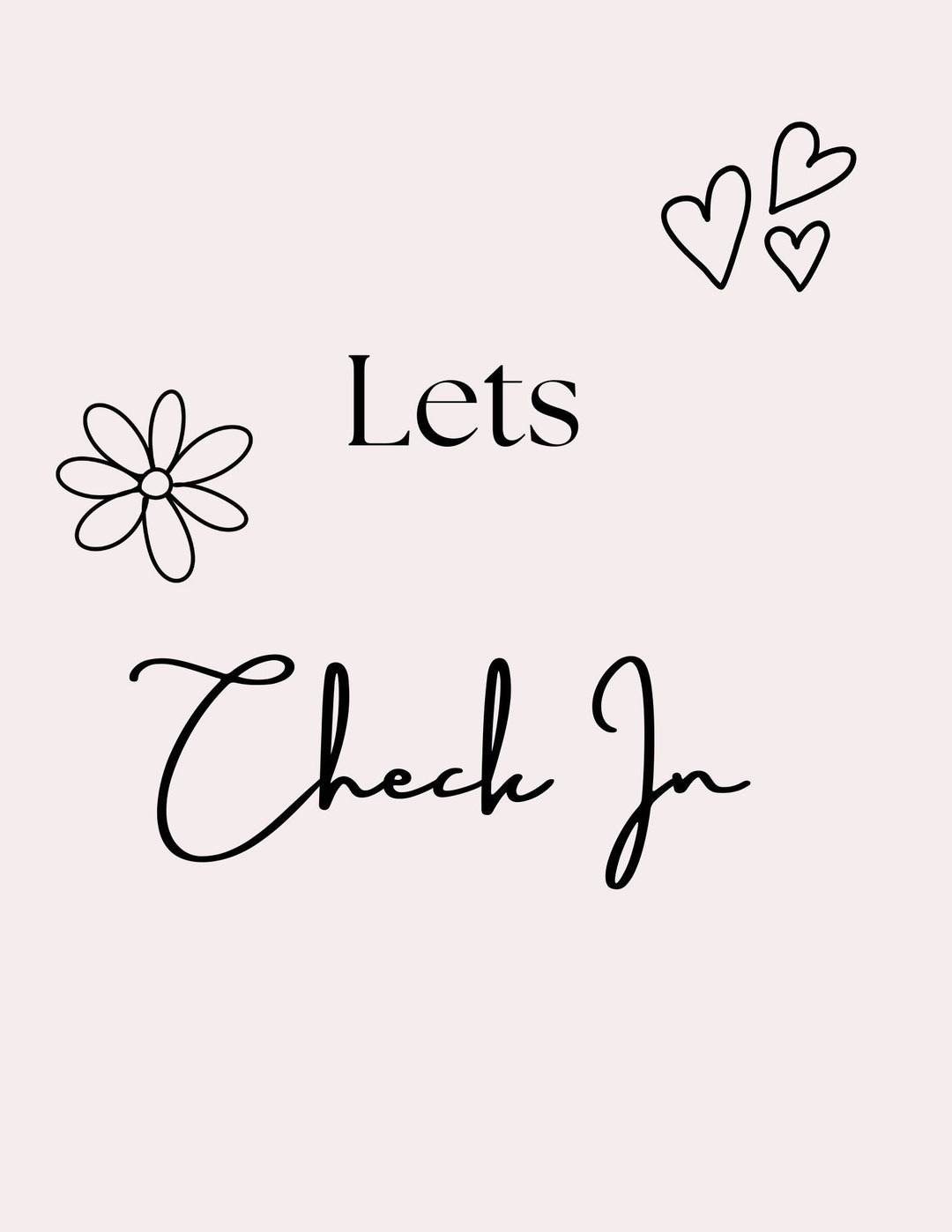 Lets Check in Planner - Etsy