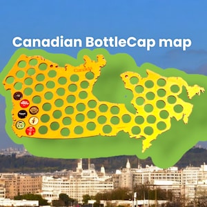 Bouchon de bière en bois, carte du Canada