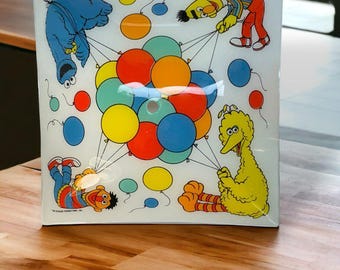 Paralume in vetro vintage di Sesame Street: Big Bird Decor