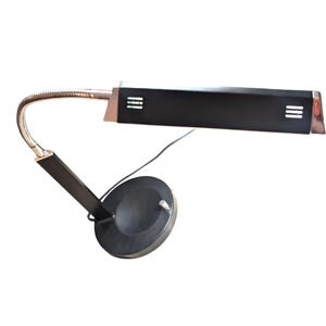 LTS Vintage Schreibtischlampe Chrom und Schwarz