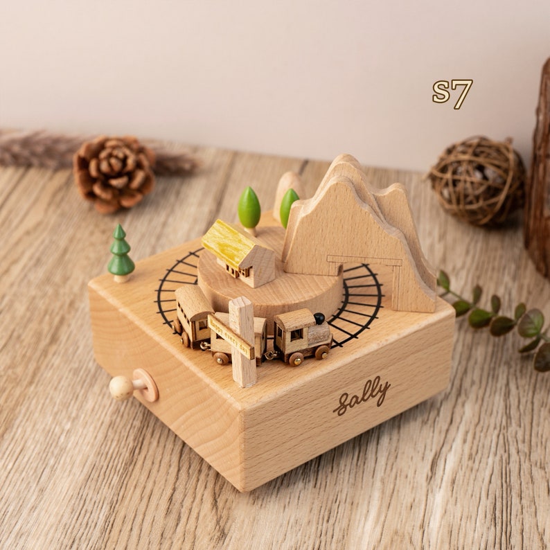 Personalized Musical Carousel, Christmas Music Box Gifts, Custom