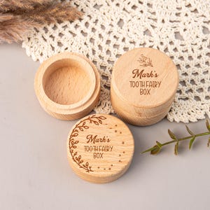 Caja de hada de los dientes personalizada, recuerdo personalizado del primer diente, regalo para bebé recién nacido, caja de madera para dientes, regalo para mamá primeriza, regalo de Navidad, caja para dientes de bebé