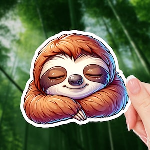 Cute Sloth Sticker – Adorable Animal Vinyl Decal for Laptops, Journals, and More