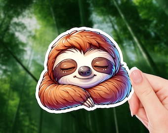 Cute Sloth Sticker – Adorable Animal Vinyl Decal for Laptops, Journals, and More