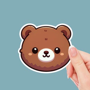 Adorable Cute Bear Sticker - Fun Animal Decal for Laptops, Journals, and Scrapbooks