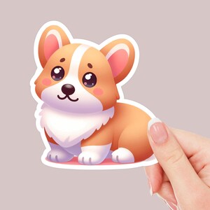 Adorable Cute Corgi Sticker – Perfect for Laptops, Water Bottles, and Journals