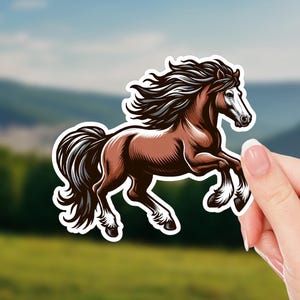 Wild Horse Sticker – Rustic Western Art, Equestrian Lover Gift, Horse Decor