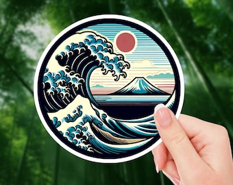 Japan Great Wave Sticker - Iconic Japanese Art Decal
