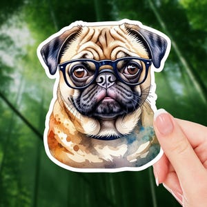 Cute Pug Sticker: Adorable Dog Art
