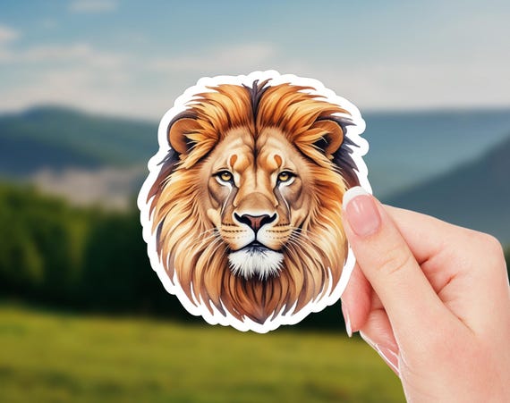 Lion Sticker – Wild Animal Vinyl Decal for Laptops & More