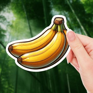 Funny Bananas Sticker | Cute Fruit Sticker | Vinyl Banana Decal | Kawaii Banana Sticker | Laptop Sticker | Water Bottle Sticker