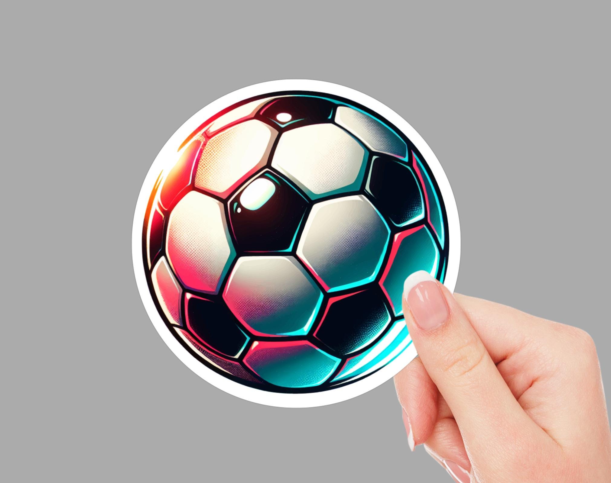 Soccer Ball Sticker - Durable Vinyl Decal for Sports Fans and Players ...