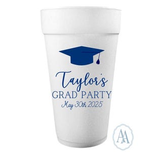 Bicchieri di polistirolo per laurea personalizzati / Bicchieri di polistirolo per congratulazioni di laurea per feste, celebrazioni e altro ancora!