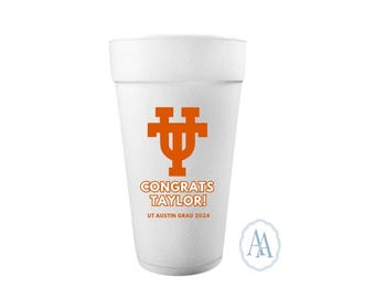 Tasses personnalisées pour l'obtention du diplôme | Tasse personnalisée en polystyrène pour diplômés universitaires