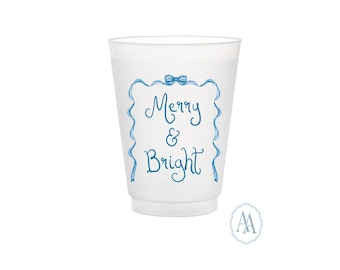 Custom Holiday Plastic Cups | Christmas Party Favors