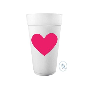 Summer Hearts piepschuimbekers | Gepersonaliseerde full colour harten piepschuim bekers voor feesten, strandtrips, verlovingsfeesten, bruiloften en meer!