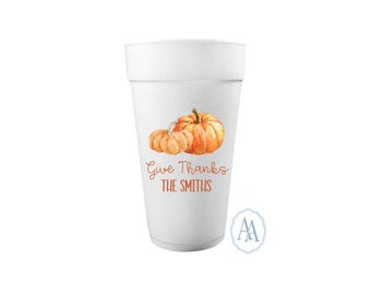 Personliga pumpa-Thanksgiving-frigolitmuggar | 20oz Friendsgiving-middagsmuggar