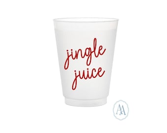 Personalized Jingle Juice Cups | Christmas Holiday Party