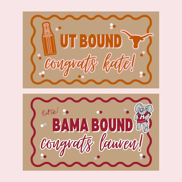 Hand-Painted College Acceptance Banner | Personalized Announcement