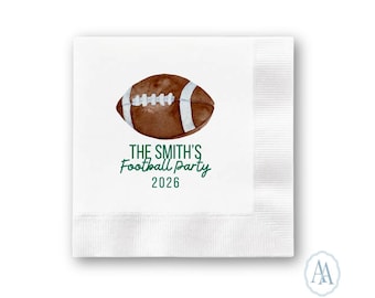 Custom Football Party Napkins | Personalized Game Day Decor