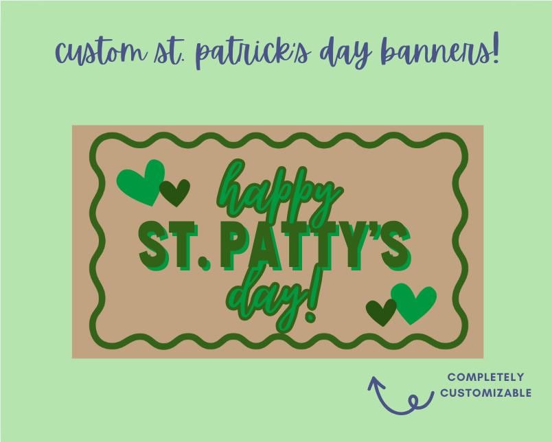 Printable St Patrick's Day Banner, Happy St Patrick's Day Banner, , St Patrick's Day Décor, Instant Download, Classroom Home Party Décor