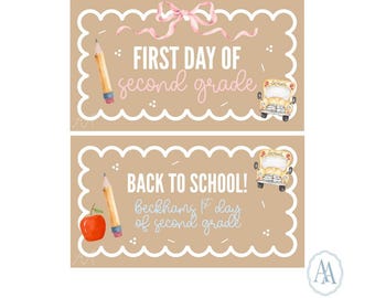 Banner de regreso a clases pintado a mano / Accesorio fotográfico personalizado