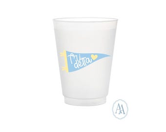 Personalized Sorority Flag Plastic Cups | Sorority Gifts, Bid Day Baskets, Big Little Gift