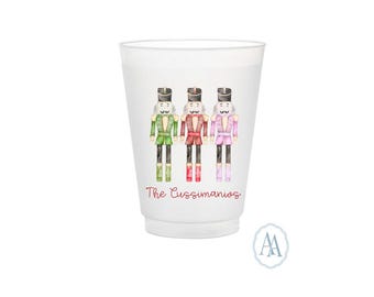 Custom Holiday Nutcracker Plastic Cups | 16 or 22oz White or Frost Flex Cups Christmas Party, Holiday Celebrations