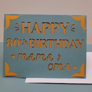 ANNO + NOME personalizzabile Biglietto pieghevole personalizzabile per il 25° compleanno