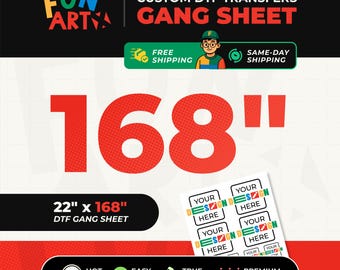 Hot Peel Custom DTF Gang Sheet | Ready to Press Full Color Heat Transfer