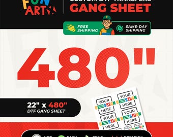 Wholesale DTF Gang Sheet | Custom Full Color Transfer | Ready to Press