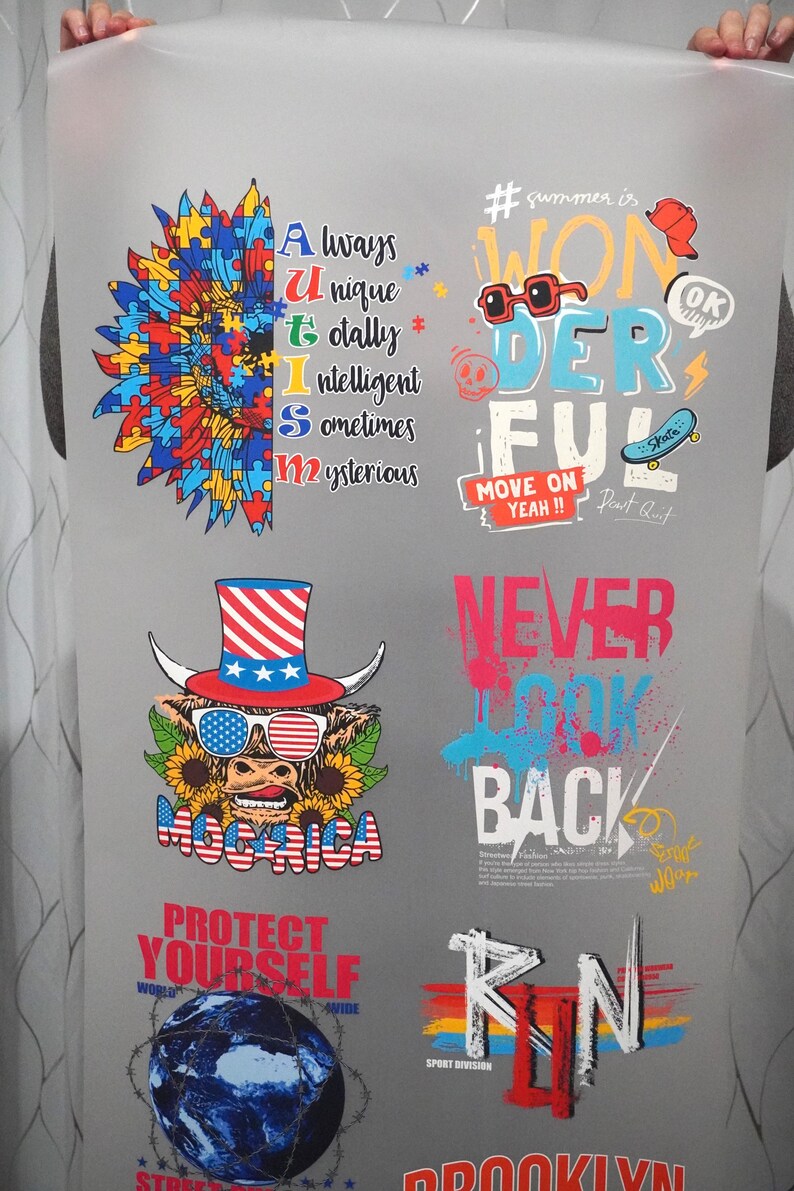 Custom DTF Print Same Day | Full Color Gang Sheet | Ready to Apply Heat ...