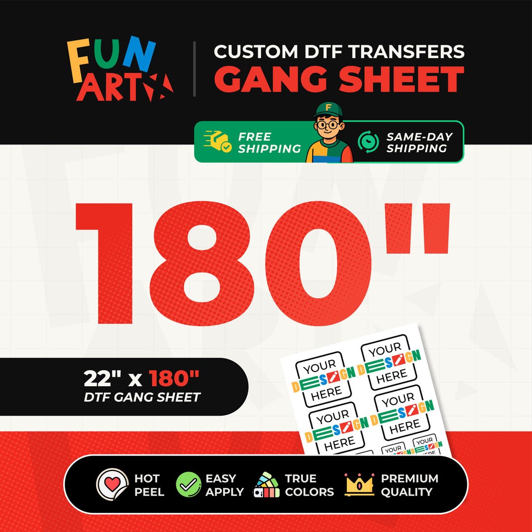DTF Gang Sheet | Bulk Custom Transfers | Direct to Film | Fast ...