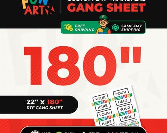 DTF Gang Sheet | Bulk Custom Transfers | Direct to Film | Fast Turnaround