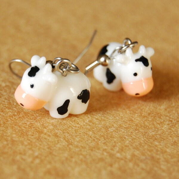 moo cow earrings