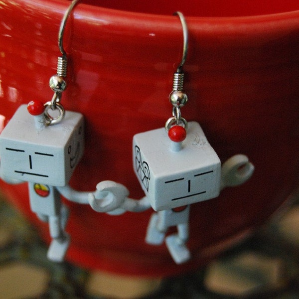 robot earrings